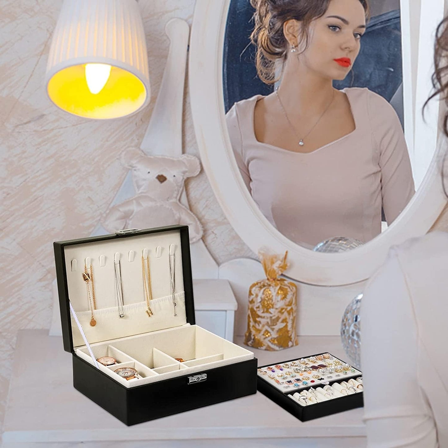 Two layer Jewelry organizer Box